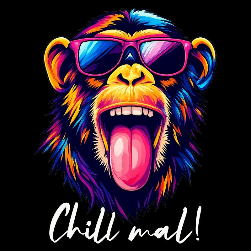 Chill Times Cool Pop Art Style Monkey