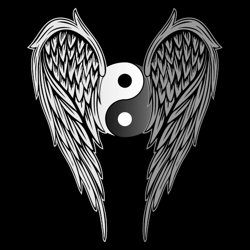 Yin & Yang ailes ailes d'ange ailes d'ange version 2