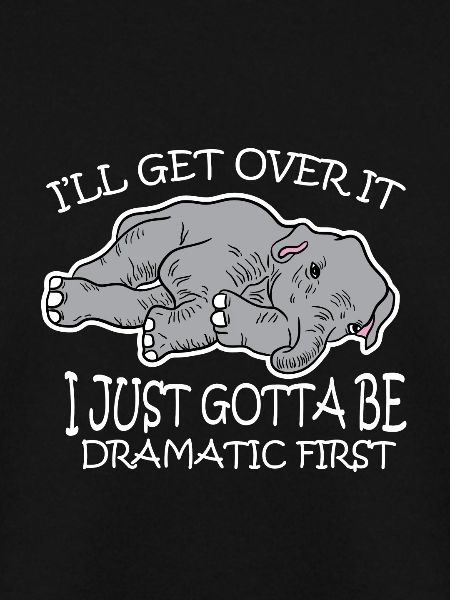 Dramatic Elefant Müde Bockig