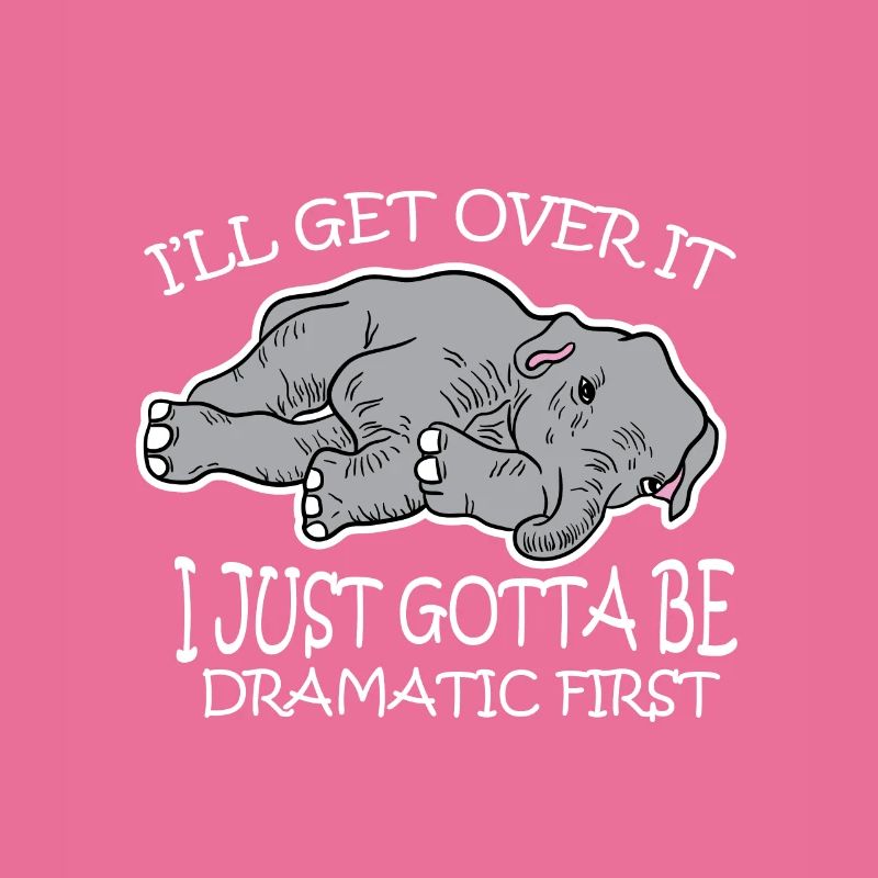 Dramatic Elefant Müde Bockig