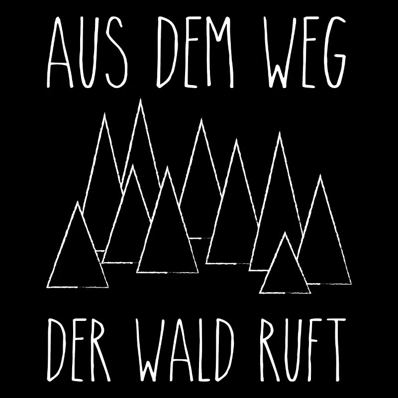 Aus dem Weg der Wald ruft Bäume