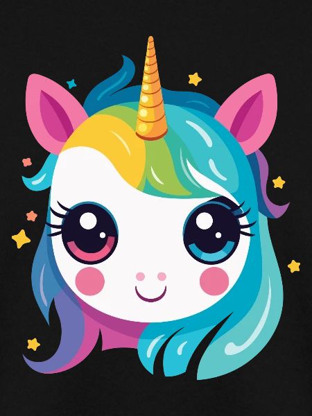 Ein Regenbogen-Einhorn