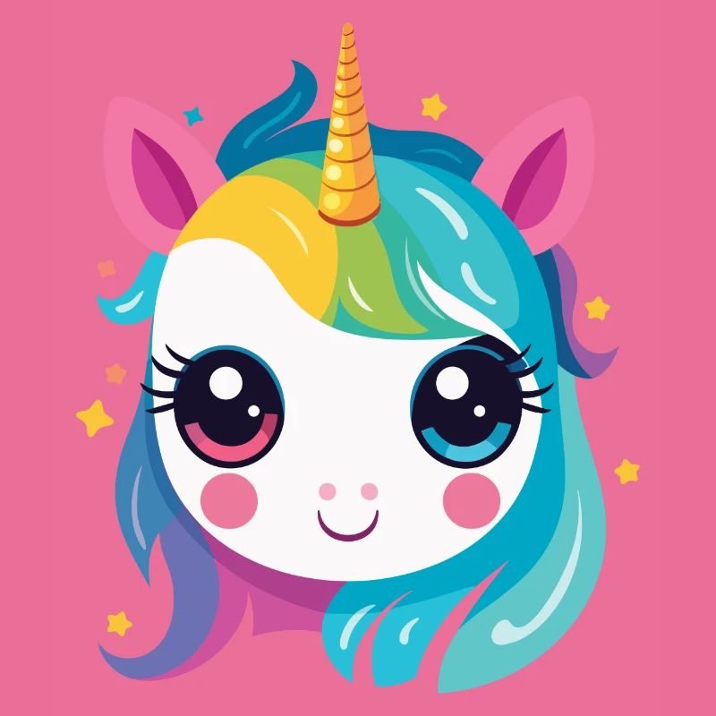 Ein Regenbogen-Einhorn