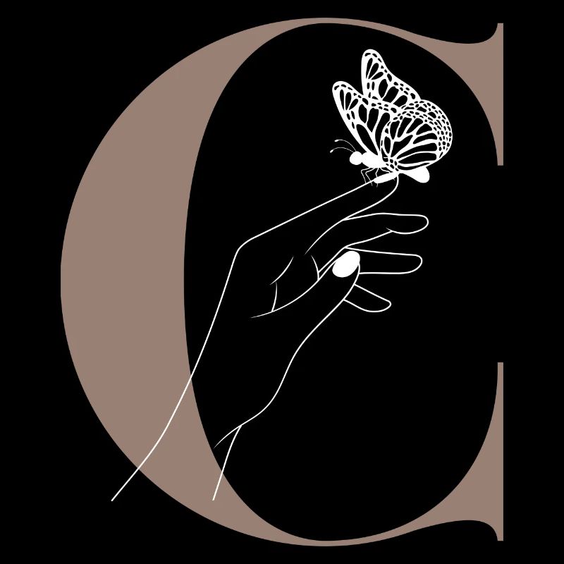 letter C magic butterfly