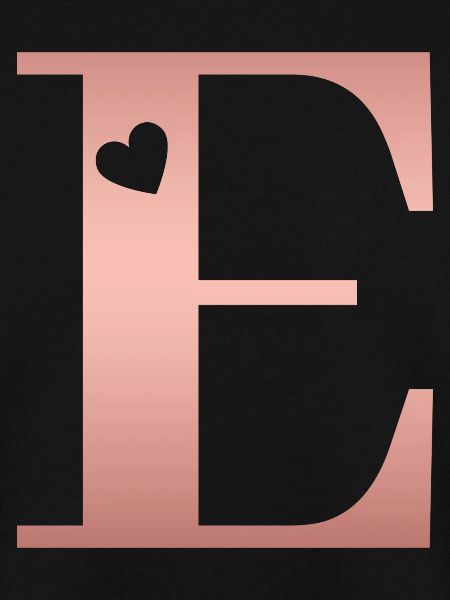 Buchstabe E Roségold