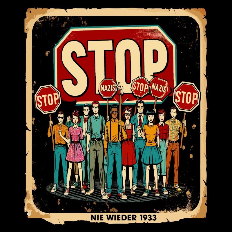 STOP NAZIS - NIE WIEDER 1933