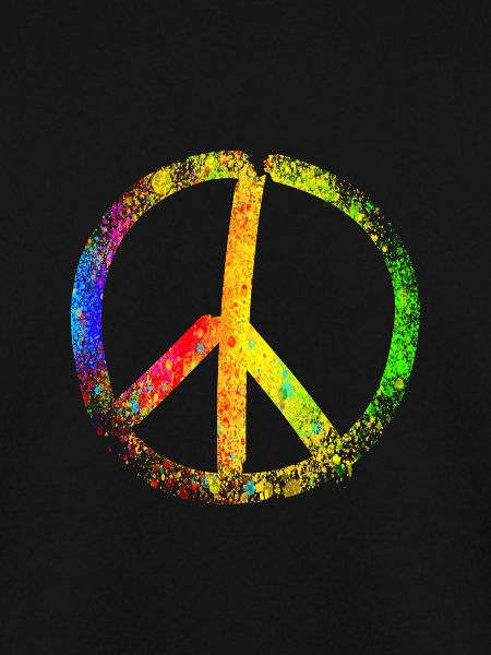 peace sign rainbow
