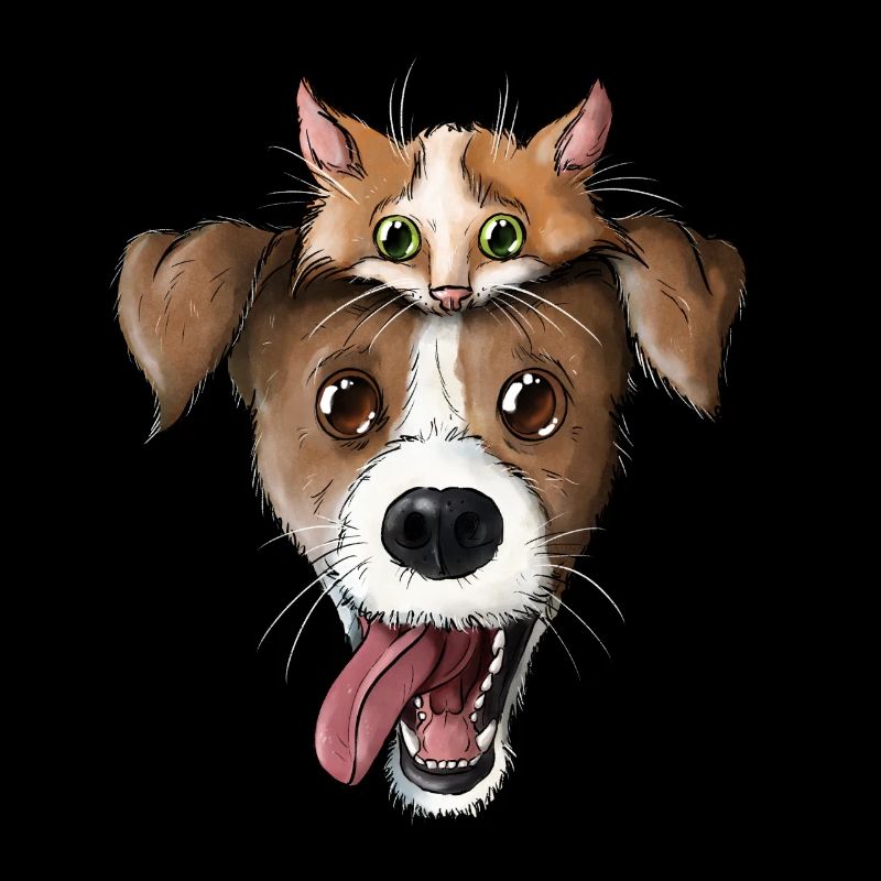 Hund Katze Gesicht 2