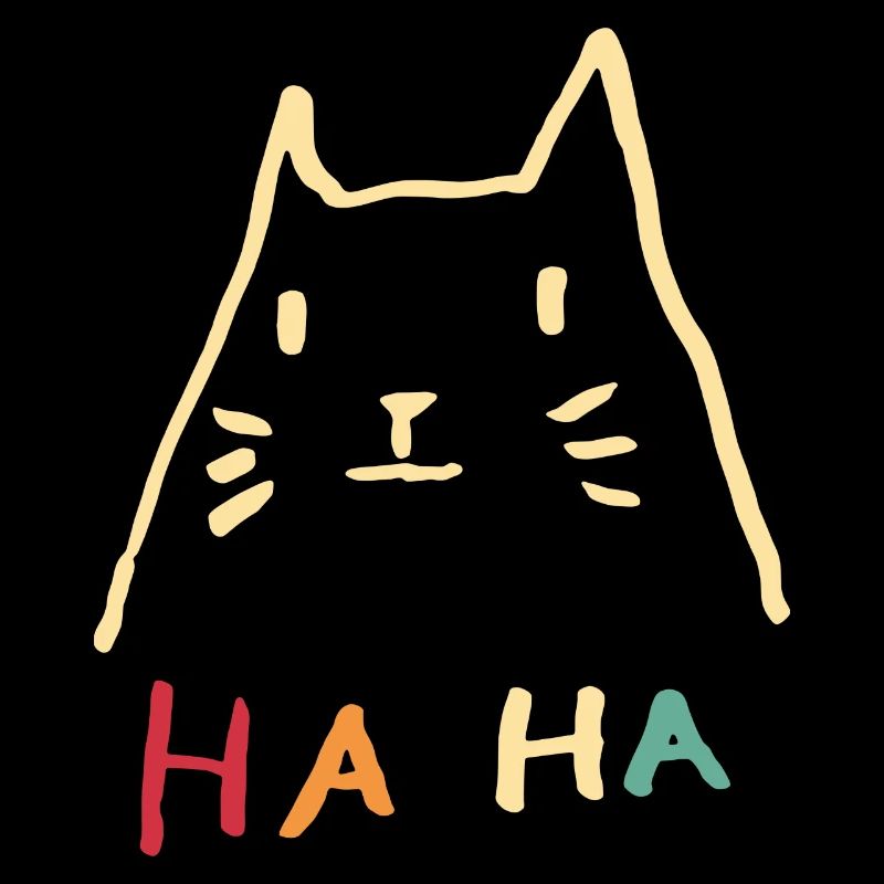 Cat Haha Ironie rétro