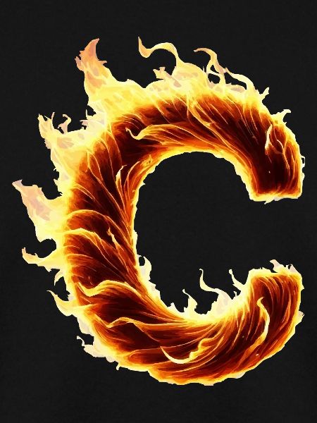 buchstabe c flammen