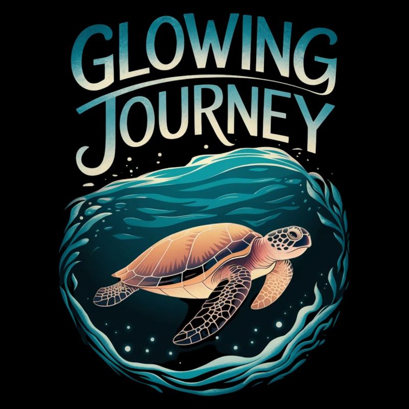 Glowing Journey Turtle Design
