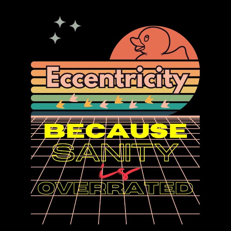 Eccentricity Neon Retro-Druck