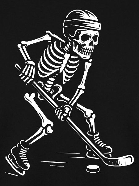Skeleton Hockey Geist