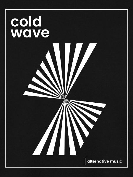 Design eines Cold-Wave-Musikplakats