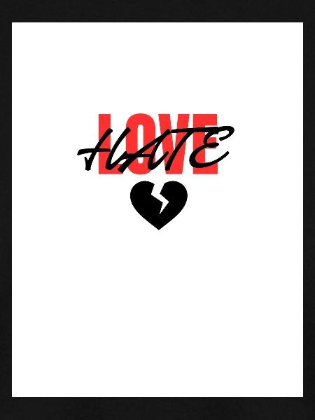 Hassliebe, gebrochenes Herz Valentinsgeschenk