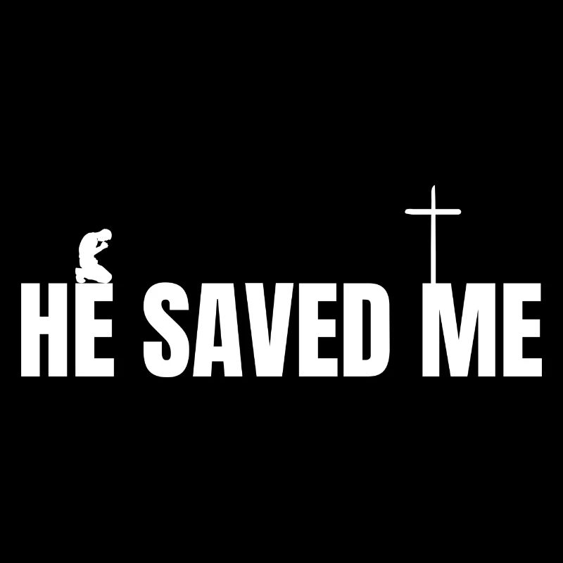 He saved me! Kreuz Christlich Glaube Geschenk