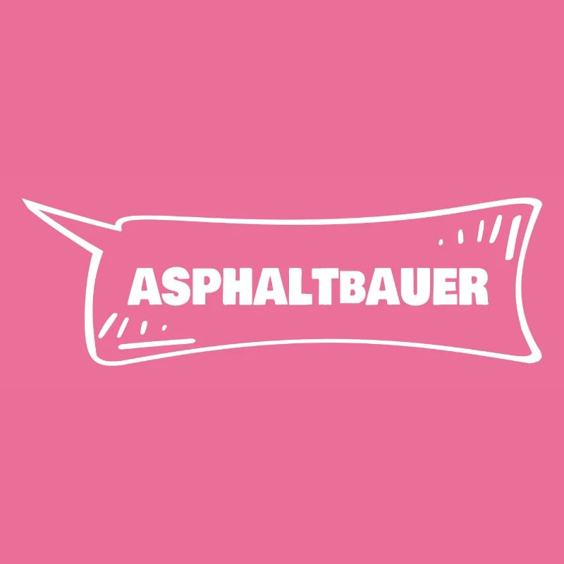 Asphaltbauer als Sprechblase