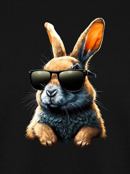 Cooler Hase mit Sonnenbrille