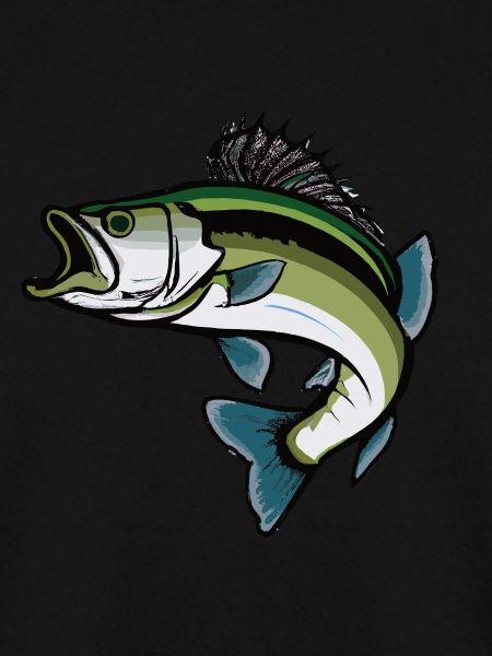 Springender Bass Fisch