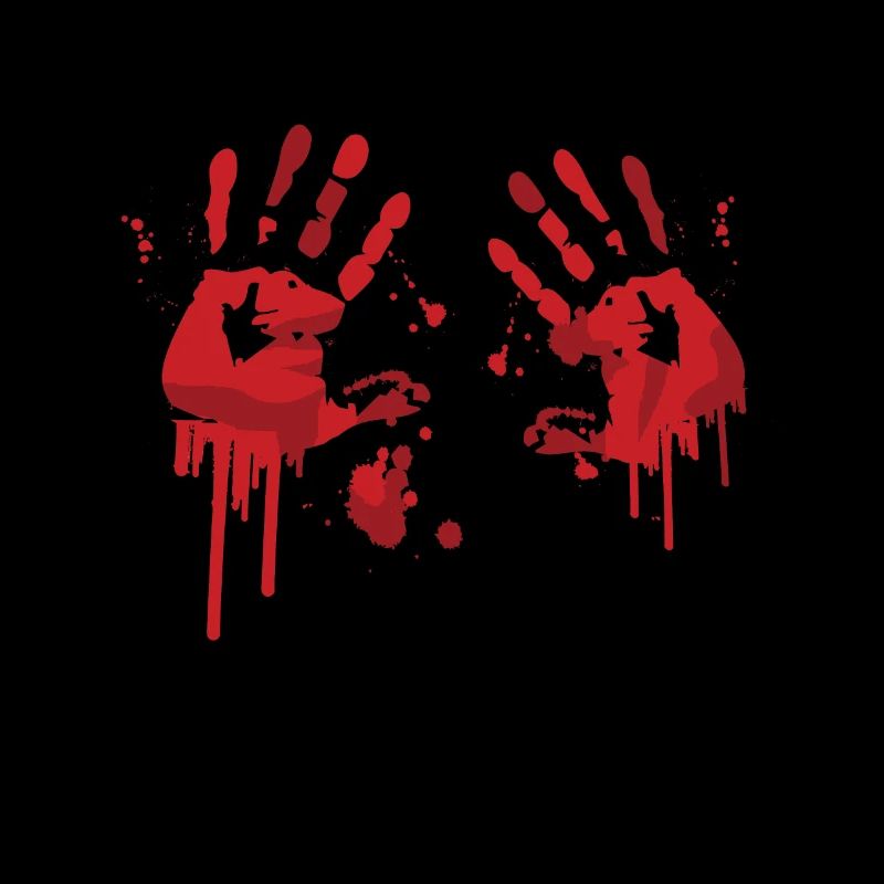 Motif Halloween effrayant de mains sanglantes