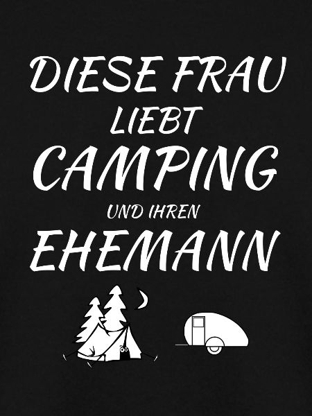 frau liebt camping