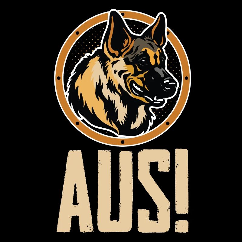 Deutscher Schäferhund-Wachhund heraus