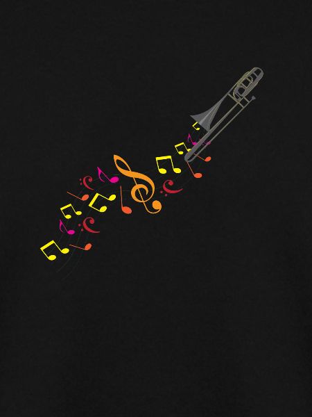 Trombone And Musical Notes