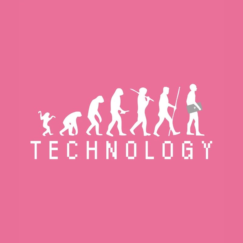 Evolution Technologie Laptop PC Console Geschenk