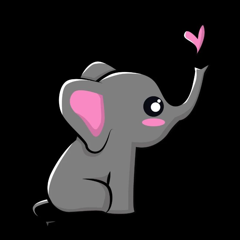 Elefant mit Herzchen