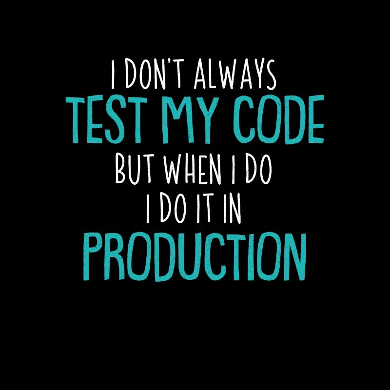 Cadeau de chemise de codeur de production de code de test cool