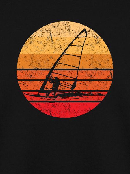 Retro Windsurfing Sunset