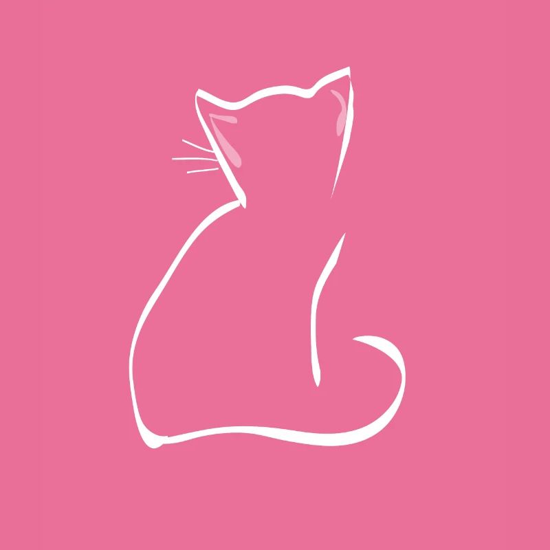 Katze Kätzchen Geschenkidee Silhouette