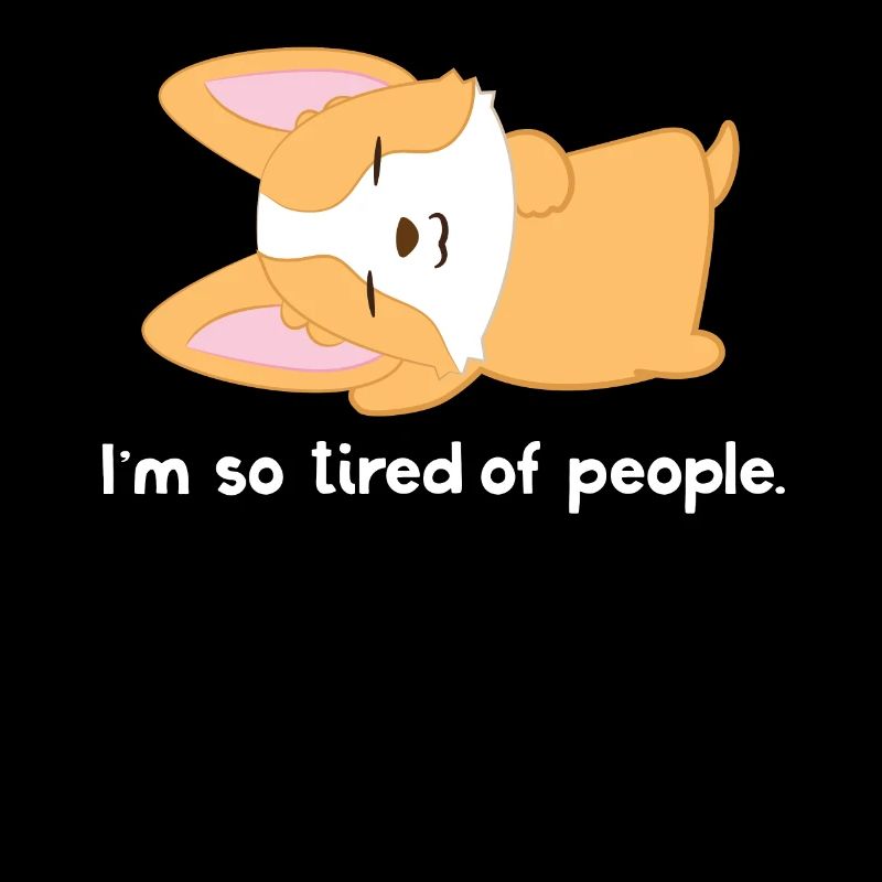 Corgi - Corgi T-Shirt - Introvert - Antisozial