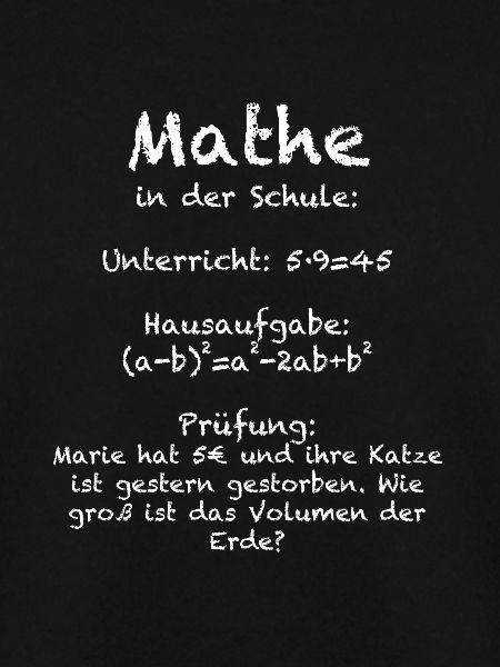 Mathe Schule Lustig