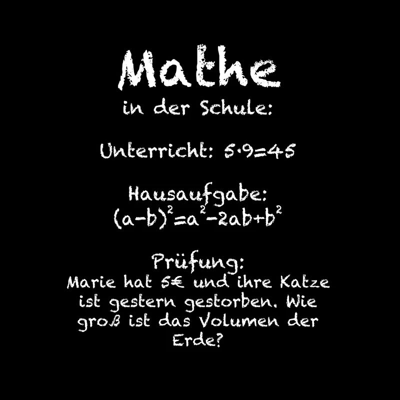 Mathe Schule Lustig