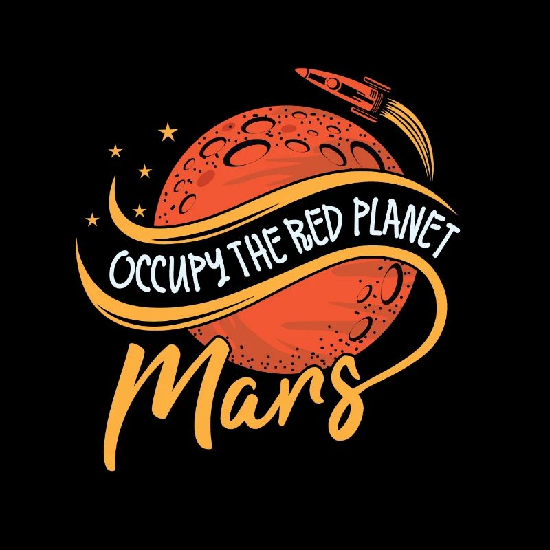 Occupy Mars Red Planet Logo Voyage dans l'espace