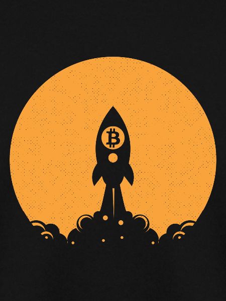 Bitcoin cryptocurrency crypto rocket