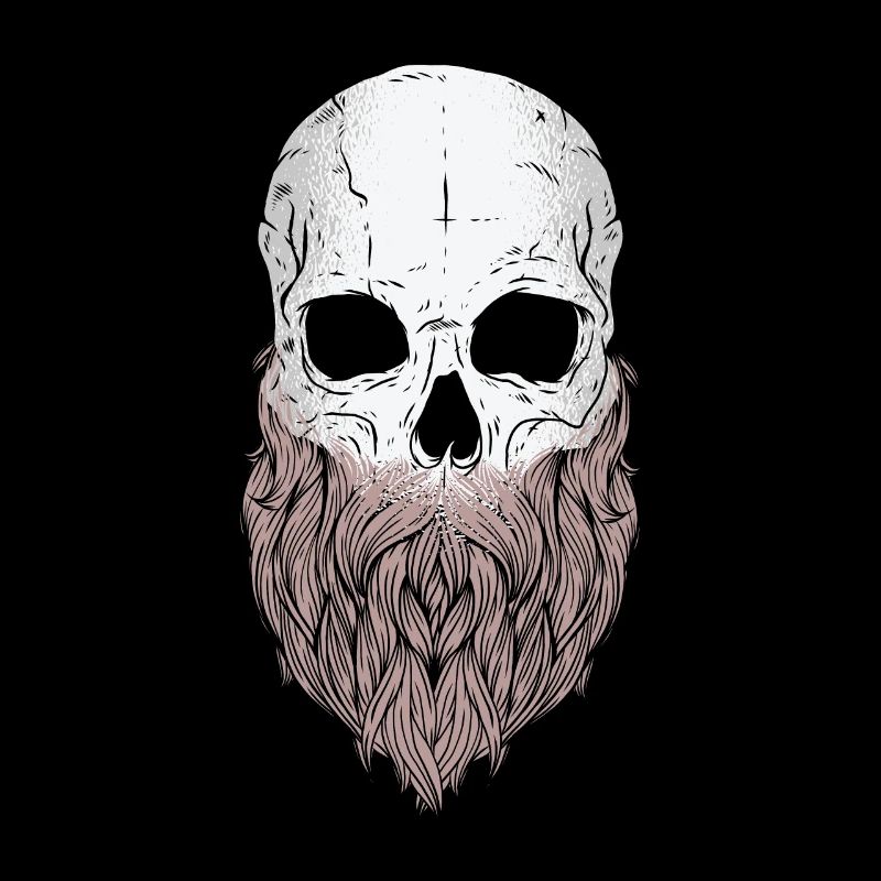 Skull with beard