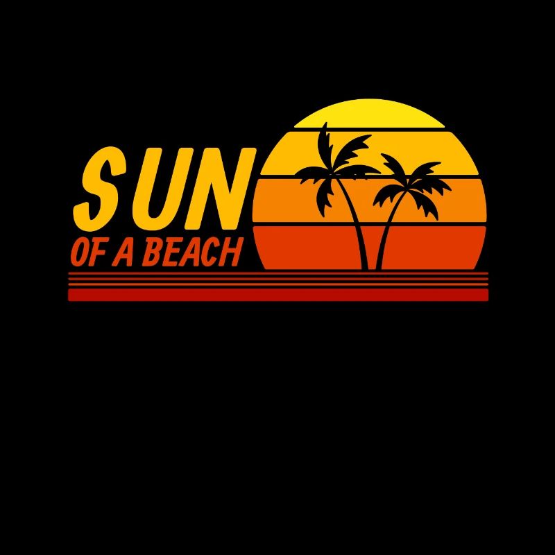 Soleil d'un jeu de mots plage été idée cadeau rétro