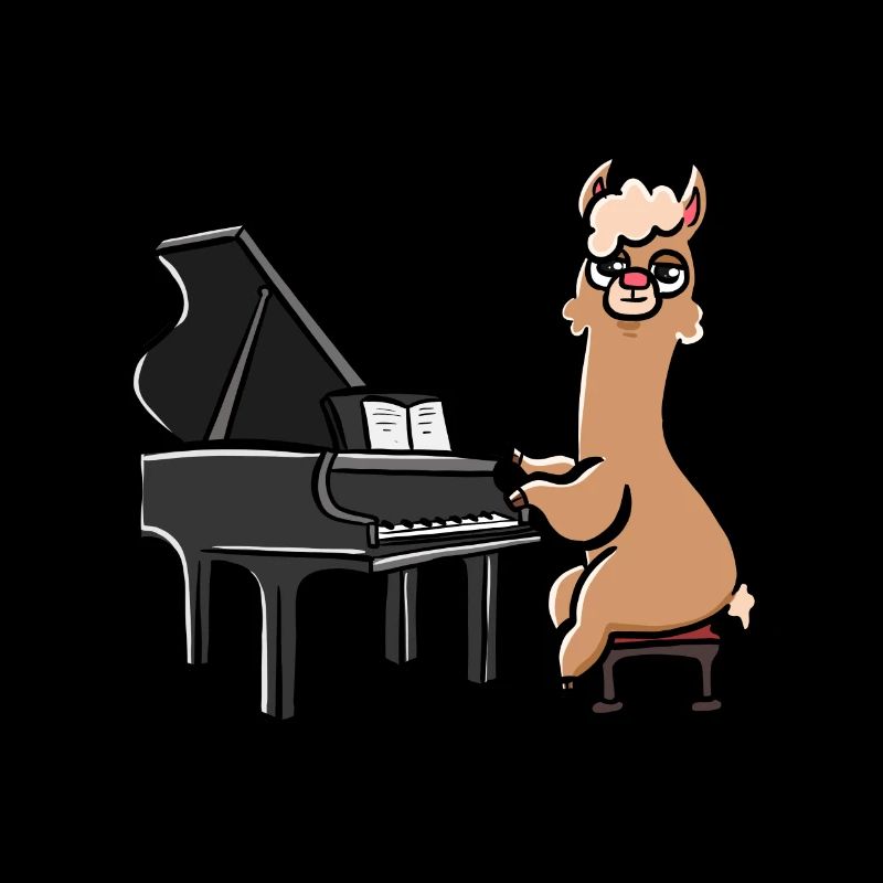 Lama spielt Klavier