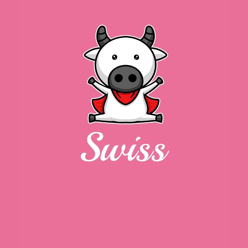 Schweiz Kuh Superheld Schweizer Geschenkidee