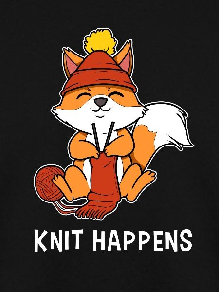 Winter knitting fox