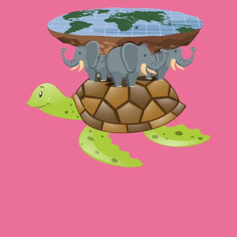 Flat Earth Turtle Scheibe Welt Geschenk Design Idee