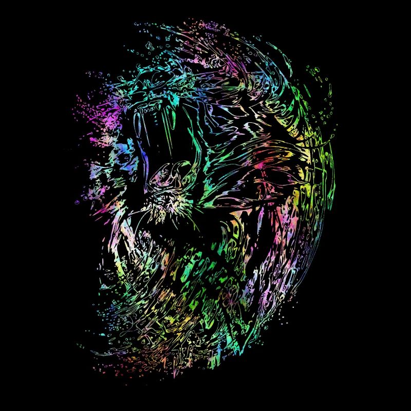 Lion psychédélique sauvage