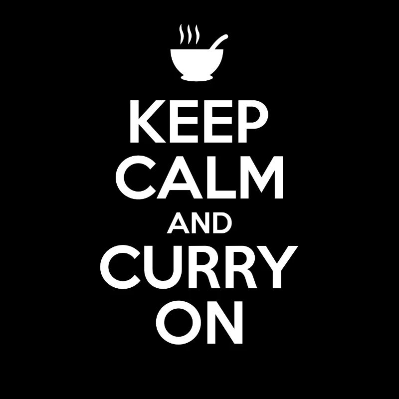 Restez calme et curry sur les amateurs de curry et la nourriture