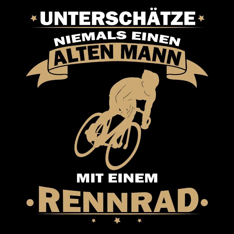 Unterschaetze niemals einen alten mann mit Rennrad