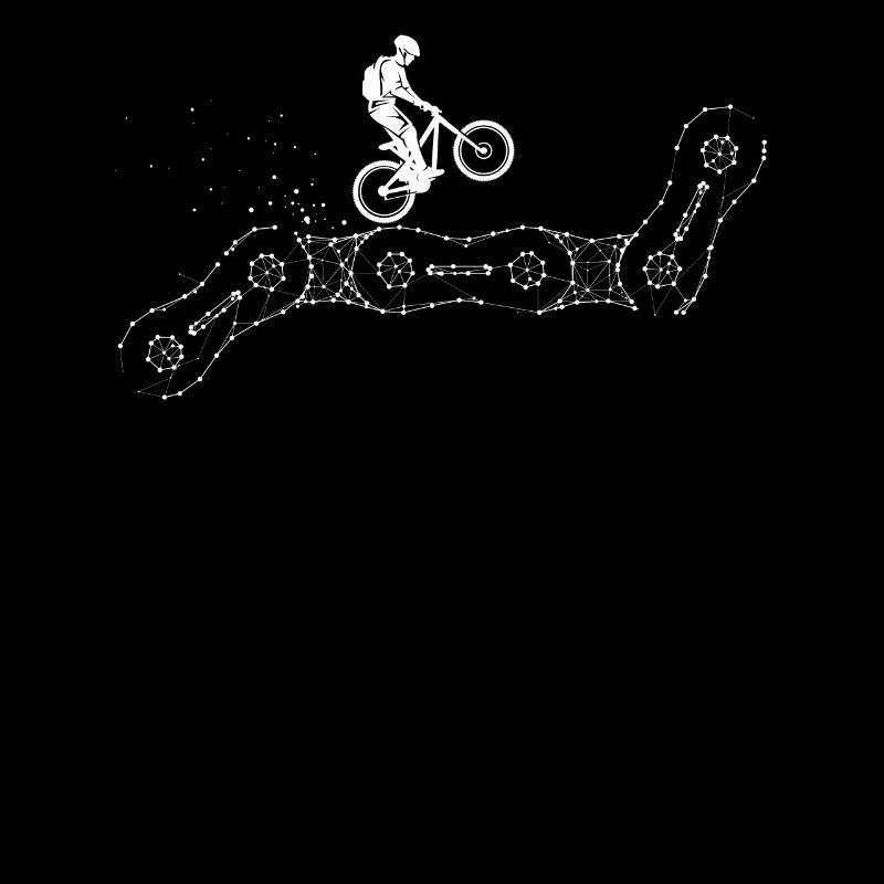 Polygone de chaîne de vélo de vélo de montagne