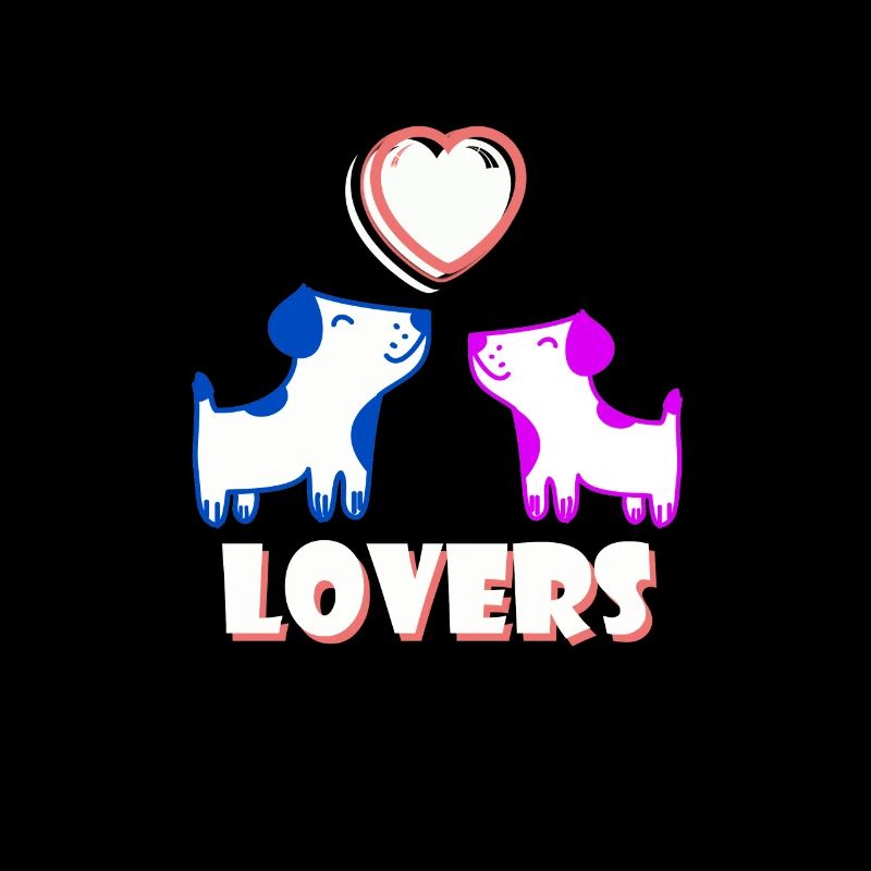 Amoureux et chiens Saint Valentin
