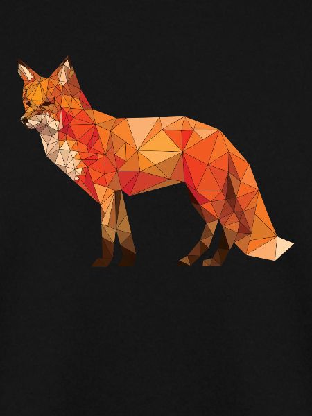 Geometrisches Fox-T-Stück grafisches Fox-Geschenk