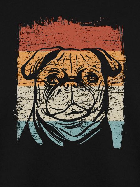 Pug Mops Retro